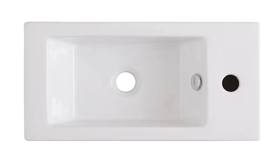 GoodHome Lave-mains céramique blanc Rioni 50 cm* Lavabo