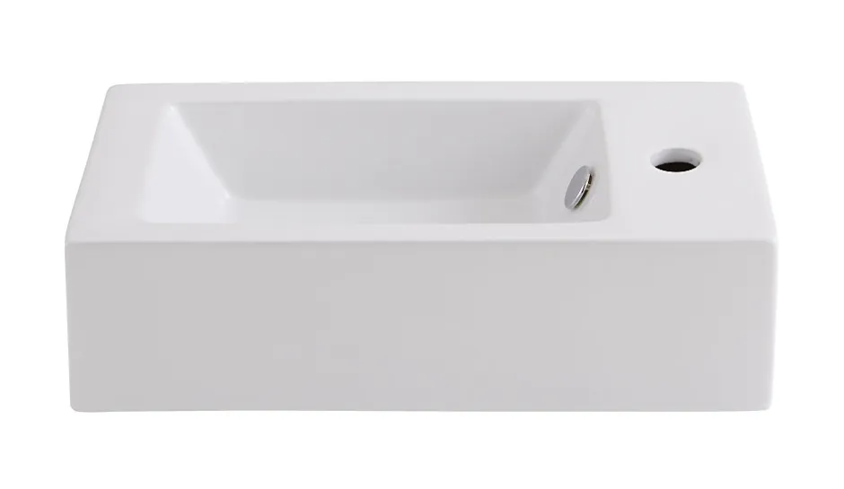 GoodHome Lave-mains céramique blanc Rioni 50 cm* Lavabo