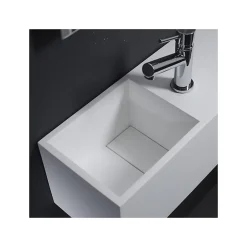 Planète Bain Lave-mains en solid surface Arezzo 54x20 cm avec espace de rangement