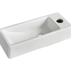 Planète Bain Lave-mains gain de place à suspendre 37 x 15 cm - robinet à droite - Longine* Lavabo