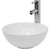 ECD Germany Lave-mains lavabo vasque a poser salle de bain ceramique rond 320 x 320 x 135 mm* Vasque À Poser