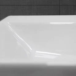 ECD Germany Lave-mains lavabo vasque salle de bain ceramique rectangulaire blanc 350x205mm