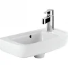 Sanindusa Lave-mains porcelaine vitrifiée mural 50x23 Look blanc