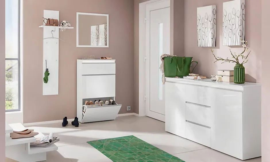 Dmora Lelia Mirror, Miroir de salle de bain, 100% Made in Italy, 60x2h60 cm, Blanc brillant