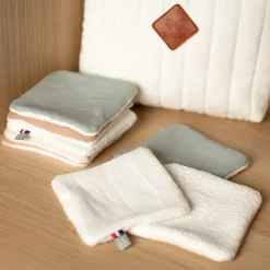 Sevira Kids Lingettes bébé lavables en lin 8 pièces