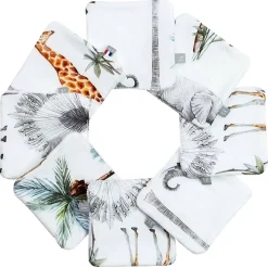 Sevira Kids Lingettes lavables en bambou 8 pièces Safari