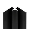 Schulte Lot 2 profilés de finition et 1 profilé d’angle pour panneaux muraux DécoDesign 210 cm noir* Panneau Mural De Salle De Bains