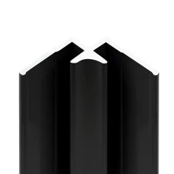 Schulte Lot 2 profilés de finition et 1 profilé d’angle pour panneaux muraux DécoDesign 210 cm noir* Panneau Mural De Salle De Bains