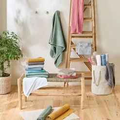 Guy Levasseur Lot 2 serviettes de bain 70x140 coton éponge 70x140cm* Serviette De Bain