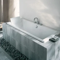 Jacob Delafon Lot baignoire droite 170 X 70 Evok + pare-bain noir mat