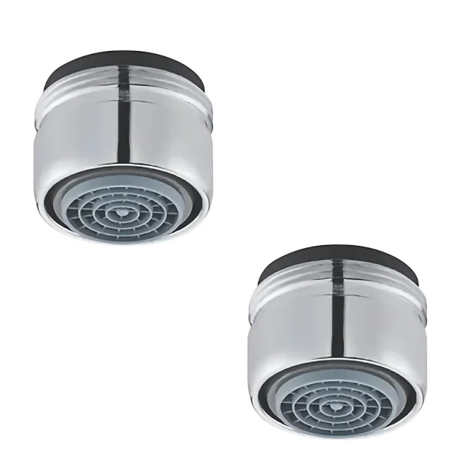 Presto Lot de 2 aérateurs antitartre avec limiteur de débit 1,9 l/min M 24x1 chromé
