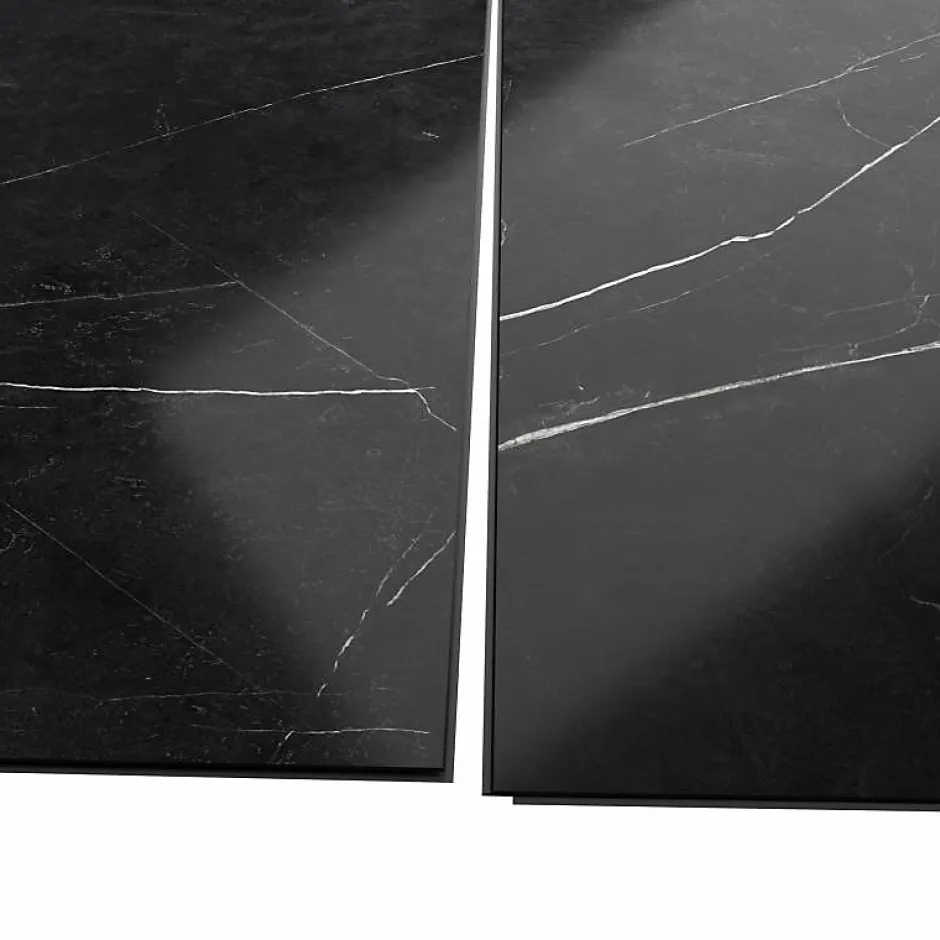 Decoon Lot de 8 Dalles Murales Douche SPC/PVC Décor Marbre Noir satiné - 38,9x77,8cm - 2,42M²