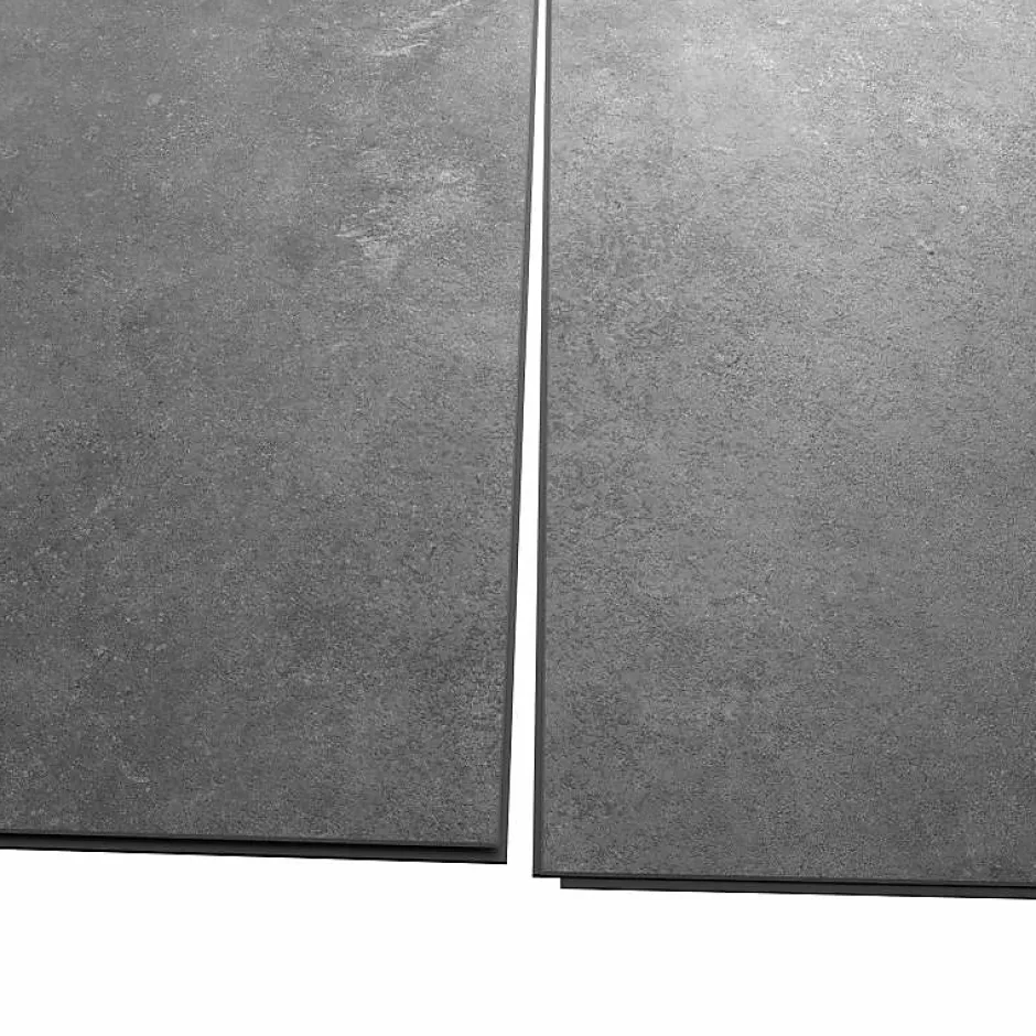 Decoon Lot de 4 Dalles Murales Douche SPC/PVC Décor effet Pierre Gris - 59,2x118,4cm - 2,8M²