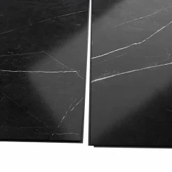 Decoon Lot de 4 Dalles Murales Douche SPC/PVC Décor Marbre Noir satiné - 59,2x118,4cm - 2,8M²