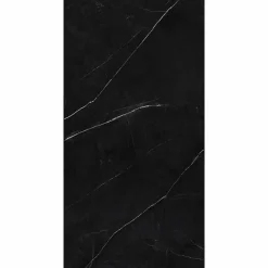 Decoon Lot de 4 Dalles Murales Douche SPC/PVC Décor Marbre Noir satiné - 59,2x118,4cm - 2,8M²