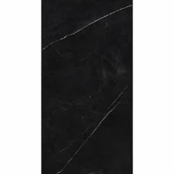 Decoon Lot de 4 Dalles Murales Douche SPC/PVC Décor Marbre Noir satiné - 59,2x118,4cm - 2,8M²