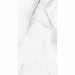 Decoon Lot de 8 Dalles Murales Douche SPC/PVC Décor Marbre Blanc Brillant - 38,9x77,8 cm - 2,42 m²* Panneau Mural De Salle De Bains