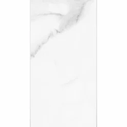 Decoon Lot de 8 Dalles Murales Douche SPC/PVC Décor Marbre Blanc Brillant - 38,9x77,8 cm - 2,42 m²* Panneau Mural De Salle De Bains