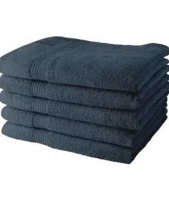 Todays Tools Lot de 5 Draps de Bain TODAY 70x130 cm 100% Coton - Denim* Serviette De Bain