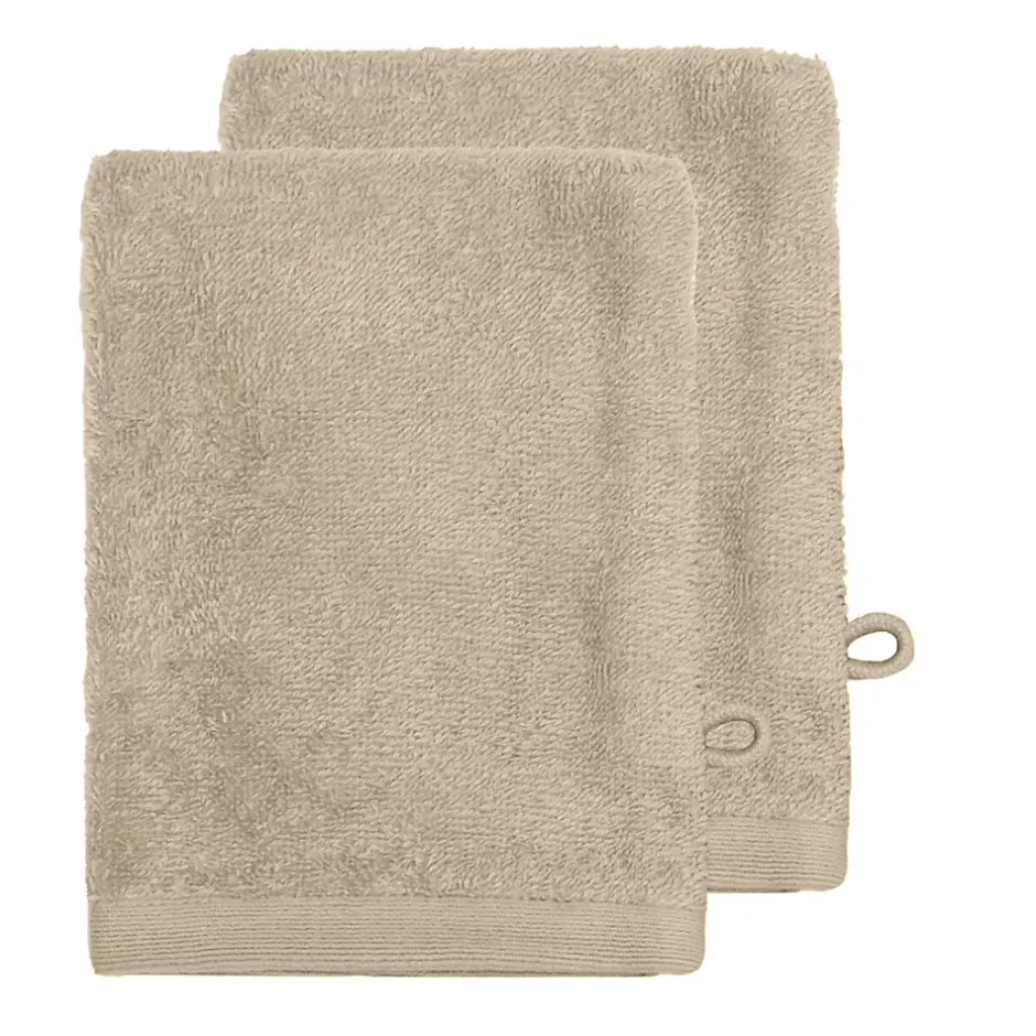 Sensei Maison Lot de 2 gants 500 g/m² Sable 16x22 cm STUDIO* Gant De Toilette