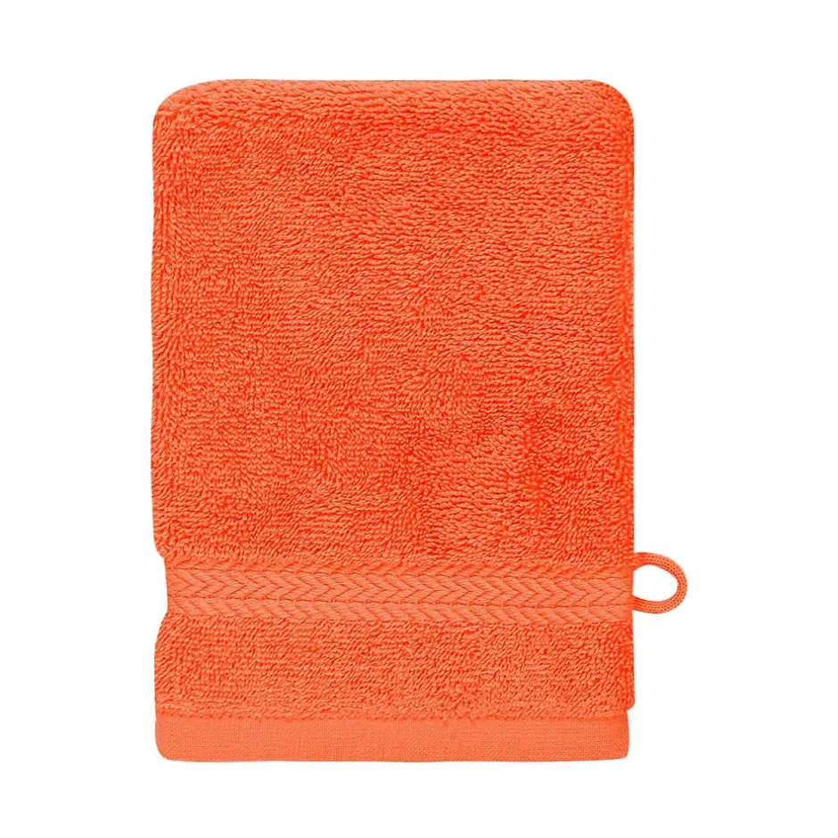 Sensei Maison Lot de 3 gants de toilette 550 g/m² Corail 16x22 cm LUXURY* Gant De Toilette