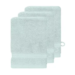 Sensei Maison Lot de 3 gants de toilette 550 g/m² Bleu Arctic 16x22 cm LUXURY* Gant De Toilette