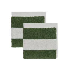 OYOY Living Lot de 2 gants de toilette vert en coton organique h30x30cm* Serviette De Toilette