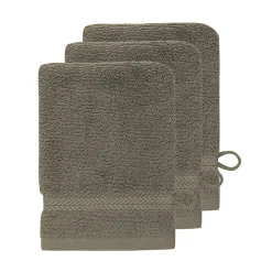 Sensei Maison Lot de 3 gants de toilette 550 g/m² Noisette 16x22 cm LUXURY