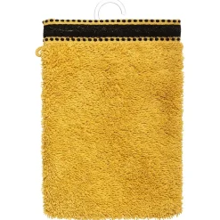 Atmosphera Créateur D'Intérieur Lot de 2 gants de toilette Joia - coton 550 gr/m² - jaune moutarde 15x21 cm - Atmosphera* Gant De Toilette