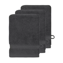 Sensei Maison Lot de 3 gants de toilette 550 g/m² Ardoise 16x22 cm LUXURY
