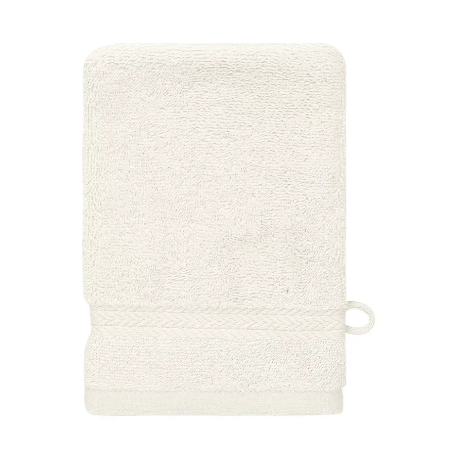 Sensei Maison Lot de 3 gants de toilette 550 g/m² Ecru 16x22 cm LUXURY