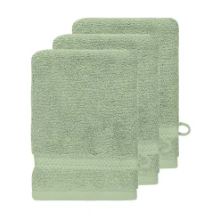 Sensei Maison Lot de 3 gants de toilette 550 g/m² Sauge 16x22 cm LUXURY