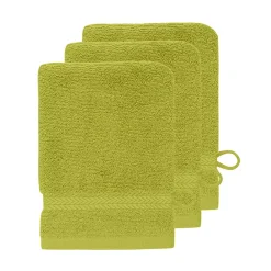 Sensei Maison Lot de 3 gants de toilette 550 g/m² Citronelle 16x22 cm LUXURY* Gant De Toilette