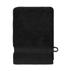 Sensei Maison Lot de 3 gants de toilette 550 g/m² Noir 16x22 cm LUXURY* Gant De Toilette