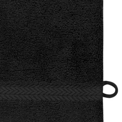 Sensei Maison Lot de 3 gants de toilette 550 g/m² Noir 16x22 cm LUXURY* Gant De Toilette