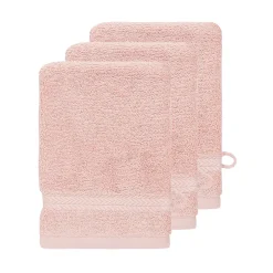 Sensei Maison Lot de 3 gants de toilette 550 g/m² Poudre 16x22 cm LUXURY
