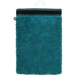 Atmosphera Créateur D'Intérieur Lot de 2 gants de toilette Joia - coton 550 gr/m² - bleu canard 15x21 cm - Atmosphera