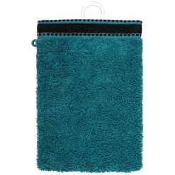 Atmosphera Créateur D'Intérieur Lot de 2 gants de toilette Joia - coton 550 gr/m² - bleu canard 15x21 cm - Atmosphera