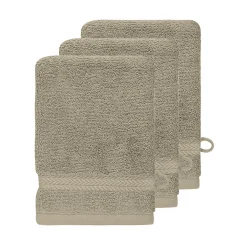 Sensei Maison Lot de 3 gants de toilette 550 g/m² Mastic 16x22 cm LUXURY* Gant De Toilette