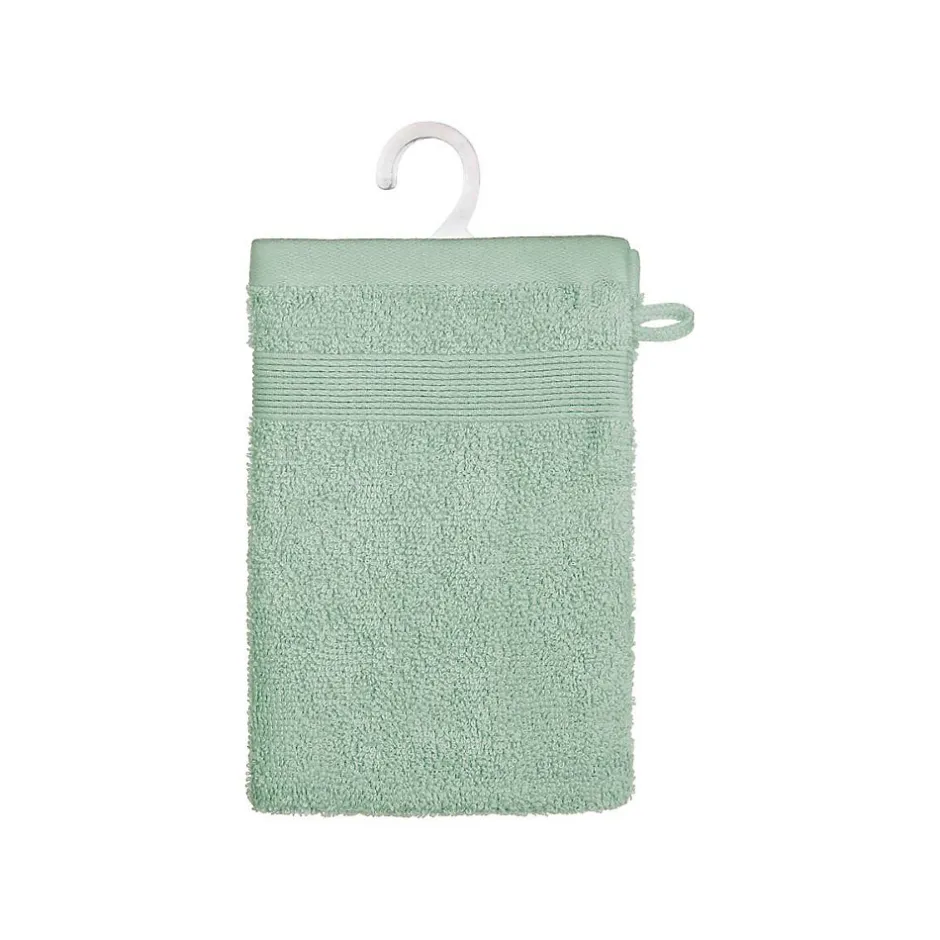 Atmosphera Créateur D'Intérieur Lot de 2 gants de toilette - coton 450 gr/m² - vert céladon 15x21 cm - Atmosphera* Gant De Toilette