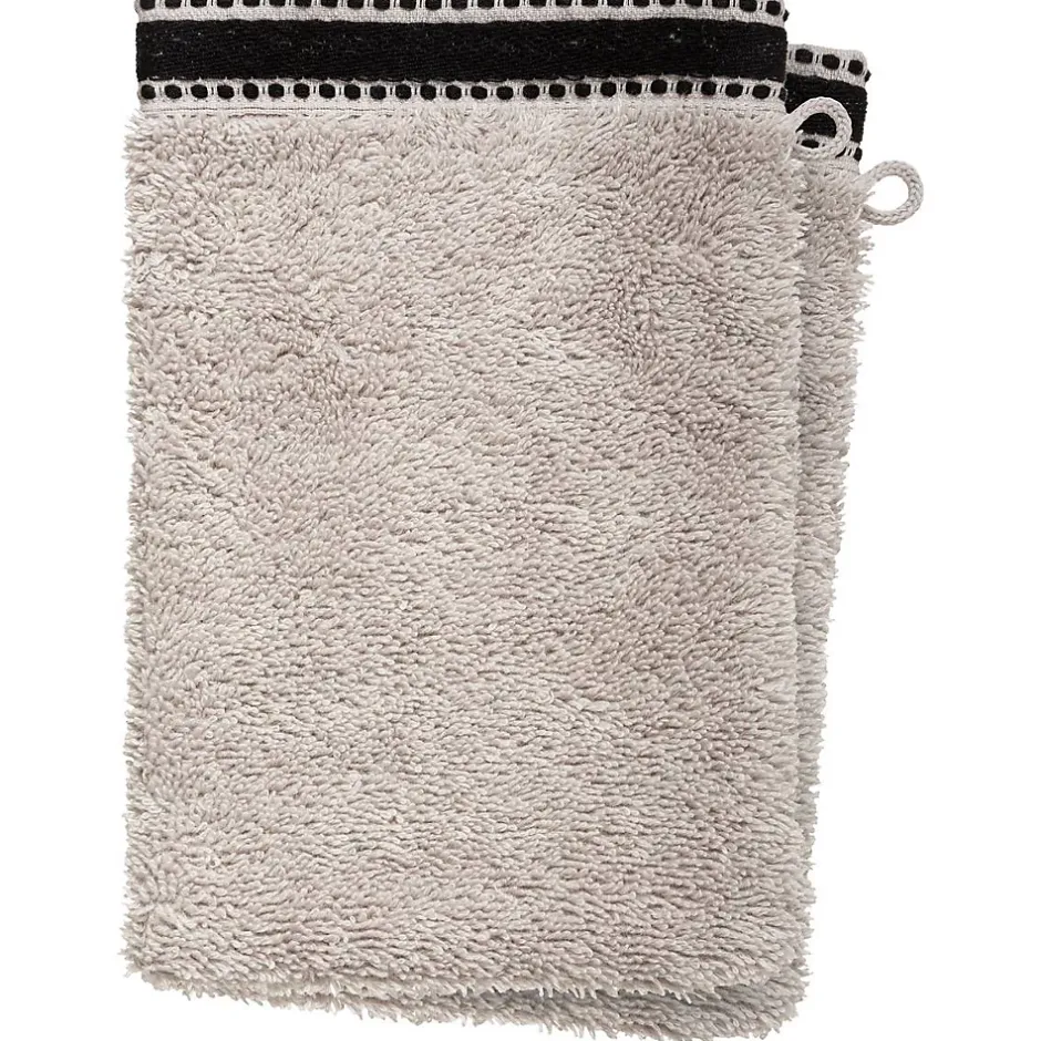 Atmosphera Créateur D'Intérieur Lot de 2 gants de toilette Joia - coton 550 gr/m² - lin 15x21 cm - Atmosphera
