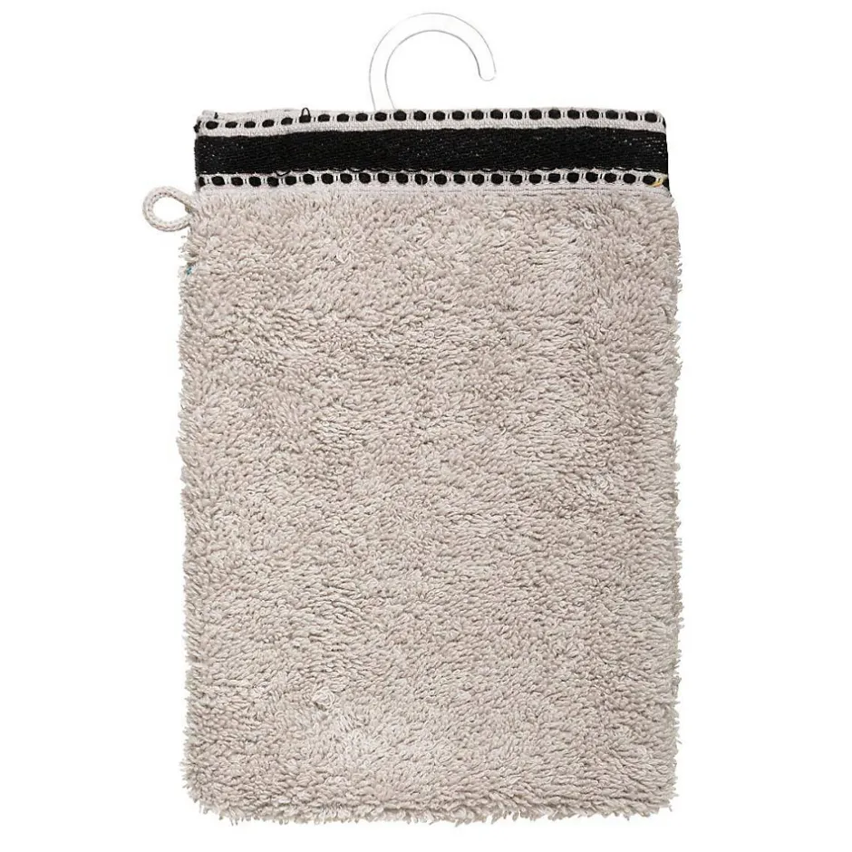 Atmosphera Créateur D'Intérieur Lot de 2 gants de toilette Joia - coton 550 gr/m² - lin 15x21 cm - Atmosphera
