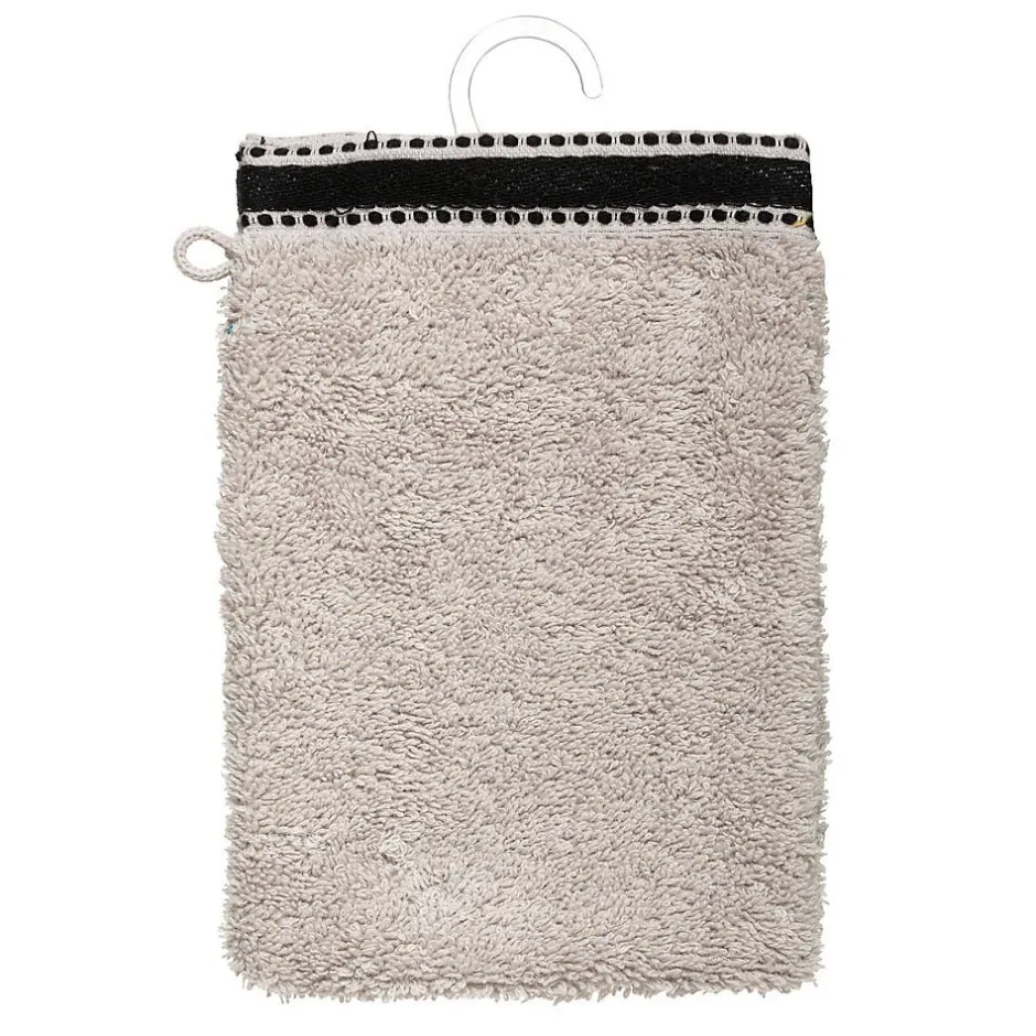 Atmosphera Créateur D'Intérieur Lot de 2 gants de toilette Joia - coton 550 gr/m² - lin 15x21 cm - Atmosphera