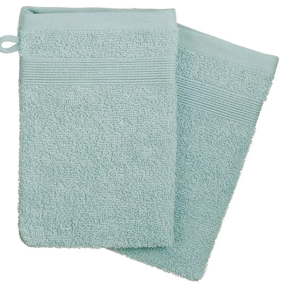 Eden Lot de 2 gants de toilette 15 x 21 cm Couleur moderne bleu glacier* Gant De Toilette