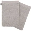 Atmosphera Créateur D'Intérieur Lot de 2 gants de toilette - coton 450 gr/m² - gris taupe 15x21 cm - Atmosphera* Gant De Toilette