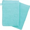 Atmosphera Créateur D'Intérieur Lot de 2 gants de toilette - coton 450 gr/m² - bleu aqua 15x21 cm - Atmosphera