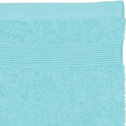 Atmosphera Créateur D'Intérieur Lot de 2 gants de toilette - coton 450 gr/m² - bleu aqua 15x21 cm - Atmosphera