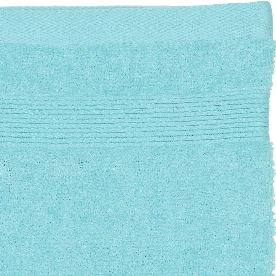 Atmosphera Créateur D'Intérieur Lot de 2 gants de toilette - coton 450 gr/m² - bleu aqua 15x21 cm - Atmosphera