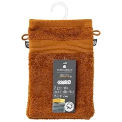 Atmosphera Créateur D'Intérieur Lot de 2 gants Praia 15x21cm - Atmosphera* Serviette De Toilette