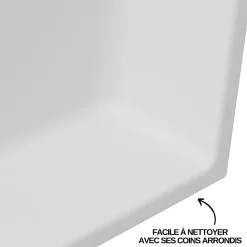 Italbox Lot de 2 Niches de Douche Blanc Satiné - 30x30 cm et 30x60 cm - Rangement Mural Salle de Bain - NOOK* Niche De Salle De Bains
